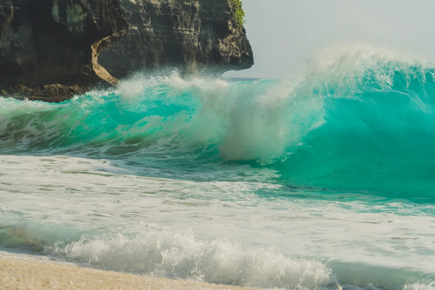 Turquoise island water around Bali